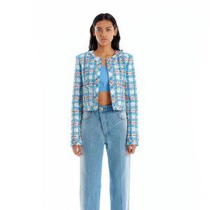 UEM Tweed Short Jacket - Blue Multi